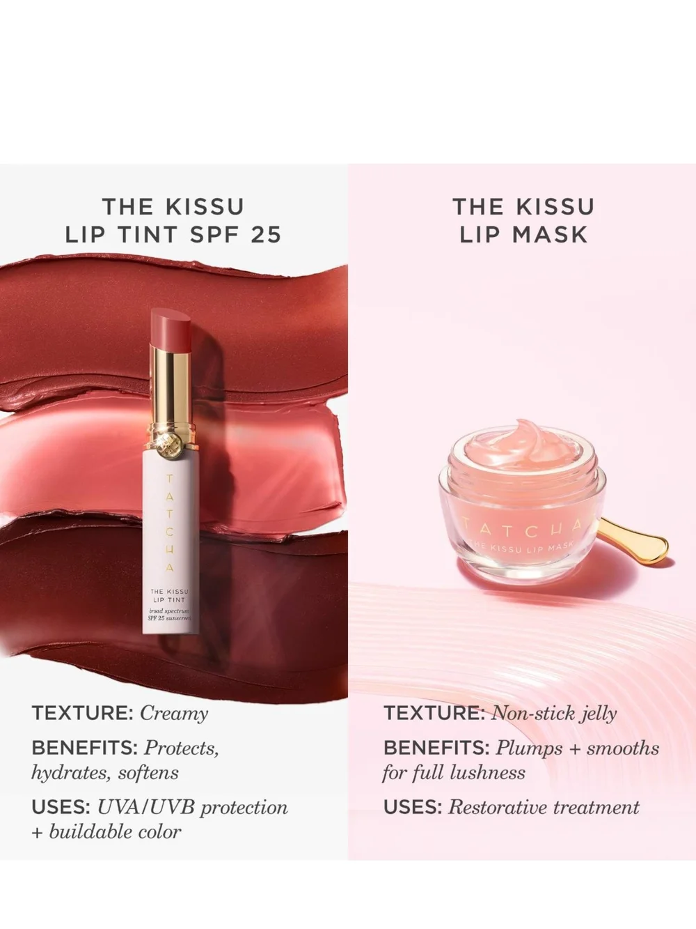 Tatcha The Kissu Lip Mask — Soft Pink Hydrating Balm